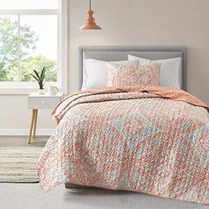 Comfort Spaces All Season, Lightweight, Coverlet Bedspread Bedding, Matching Shams, Microfiber, Gloria Coral, Twin/Twin XL (66 in x 90 in) Comfort Spaces All Season, Lightweight, Coverlet Bedspread Bedding, Matching Shams, Microfiber, Gloria Coral, Twin/Twin XL (66 in x 90 in)