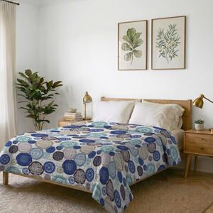 Italian Bed Linen Murrine Fantasy Microfibre Summer Quilt, Double 260 x 270 cm Italian Bed Linen Murrine Fantasy Microfibre Summer Quilt, Double 260 x 270 cm