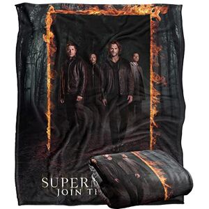 LOGOVISION SUPERNATURAL Fire Frame Officially Licensed Silky Touch Super Soft Throw Blanket 152 x 127 cm LOGOVISION SUPERNATURAL Fire Frame Officially Licensed Silky Touch Super Soft Throw Blanket 152 x 127 cm
