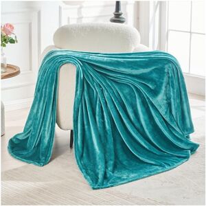 GC GAVENO CAVAILIA Flannel Fleece Throw Blanket King Size 200x240 Cm Teal GC GAVENO CAVAILIA Flannel Fleece Throw Blanket King Size 200x240 Cm Teal