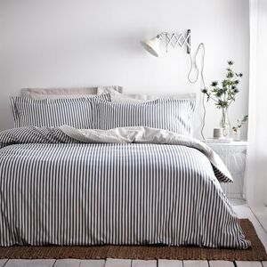 Yard furn. Hebden 100% Cotton Stripe Duvet Cover Set – Reversible Striped Bedding (Navy, King) Yard furn. Hebden 100% Cotton Stripe Duvet Cover Set – Reversible Striped Bedding (Navy, King)