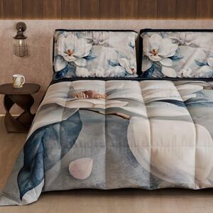 PETTI Artigiani Italiani Winter Quilt, Winter Duvet, Double Sided Quilt, Solid Colour and Digital Floral Print 25 14, 100% Microfibre, Made in Italy PETTI Artigiani Italiani Winter Quilt, Winter Duvet, Double Sided Quilt, Solid Colour and Digital Floral Print 25 14, 100% Microfibre, Made in Italy