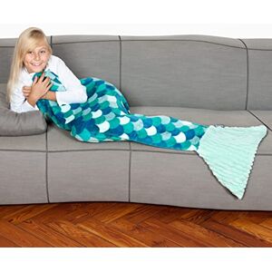 Kanguru Sirena Tail Blanket, Mermaid Sleeping Bag for Kids, fluffy fleece throw, Best Gift for Girl Turquoise, length 135 cm 53 inches, Polyester, L: 142 cm Kanguru Sirena Tail Blanket, Mermaid Sleeping Bag for Kids, fluffy fleece throw, Best Gift for Girl Turquoise, length 135 cm 53 inches, Polyester, L: 142 cm
