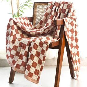 Folkulture Throw Blanket for Bed (Rust, 50" X 60") Folkulture Throw Blanket for Bed (Rust, 50" X 60")