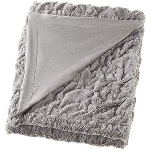 Comfort Spaces Grey Faux Fur Throw Blanket Set - Throw Blanket Set Comfort Spaces Grey Faux Fur Throw Blanket Set - Throw Blanket Set