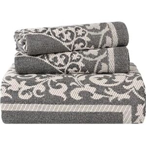 Superior Cotton Blend Bedspread Set, Includes Oversized Bedspread and 2 Matching Pillow Shams, Light Weight Blanket, Bedding Decor, Jacquard Vintage Floral Mandala, Lyron Collection King, Charcoal Superior Cotton Blend Bedspread Set, Includes Oversized Bedspread and 2 Matching Pillow Shams, Light Weight Blanket, Bedding Decor, Jacquard Vintage Floral Mandala, Lyron Collection King, Charcoal