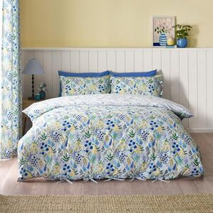Catherine Lansfield Tilly Floral Reversible Super King Duvet Cover Set with Pillowcases Blue Catherine Lansfield Tilly Floral Reversible Super King Duvet Cover Set with Pillowcases Blue