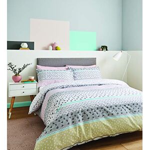 Catherine Lansfield Banded Ditsy Heart Easy Care King Duvet Set Blush Catherine Lansfield Banded Ditsy Heart Easy Care King Duvet Set Blush