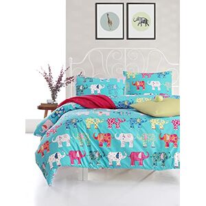 Questo Casa , Printed Duvet Cover Set Double Ranforce 100% Cotton Duvet Cover 200 x 220 cm (1 Piece), Flat Leaf 240 x 260 cm (1 Piece), Pillowcase 50 x 70 (2 Pieces), Blue Questo Casa , Printed Duvet Cover Set Double Ranforce 100% Cotton Duvet Cover 200 x 220 cm (1 Piece), Flat Leaf 240 x 260 cm (1 Piece), Pillowcase 50 x 70 (2 Pieces), Blue