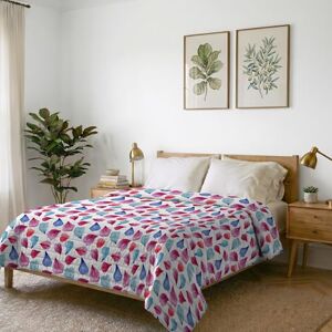 Italian Bed Linen Fantasy Microfibre Summer Quilt, Double 260 x 270 cm, Petals Italian Bed Linen Fantasy Microfibre Summer Quilt, Double 260 x 270 cm, Petals