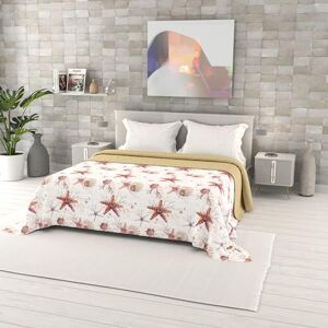 Italian Bed Linen Fantasy Summer Microfibre Quilt, Double 260 x 270 cm, Starfish Italian Bed Linen Fantasy Summer Microfibre Quilt, Double 260 x 270 cm, Starfish