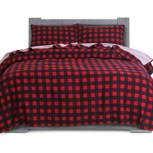 Elegant Comfort Soft 4-Piece 100% Turkish Cotton Flannel Sheet Set Premium Quality, Deep Pocket Fitted Sheet, Ultra Soft, Cozy Warm and Anti-Pill Flannel Sheets King, Buffalo Check Burgundy Elegant Comfort Soft 4-Piece 100% Turkish Cotton Flannel Sheet Set Premium Quality, Deep Pocket Fitted Sheet, Ultra Soft, Cozy Warm and Anti-Pill Flannel Sheets King, Buffalo Check Burgundy