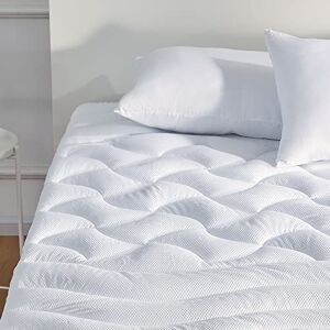 Sleep Zone Cooling Queen Mattress Topper - Premium Zoned Cool Mattress Pad Cover - Breathable, Washable, Deep Pocket Sleep Zone Cooling Queen Mattress Topper - Premium Zoned Cool Mattress Pad Cover - Breathable, Washable, Deep Pocket
