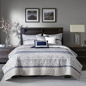 Madison Park Reversible Quilt Luxury Jacquard Design All Season, Breathable Coverlet Bedspread Double Bedding Set Matching Shams, Decorative Pillow, Full/Queen(90''x90''), Rhapsody, Navy 6 Piece Madison Park Reversible Quilt Luxury Jacquard Design All Season, Breathable Coverlet Bedspread Double Bedding Set Matching Shams, Decorative Pillow, Full/Queen(90''x90''), Rhapsody, Navy 6 Piece