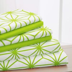 Elegant Comfort Luxury Soft 6-Piece Cube Geometric Pattern Sheet Set 1500 Premium Quality Microfiber Wrinkle and Fade Resistant Coziest Bedding Set, All Around Elastic Fitted Sheet, Queen, Lime Elegant Comfort Luxury Soft 6-Piece Cube Geometric Pattern Sheet Set 1500 Premium Quality Microfiber Wrinkle and Fade Resistant Coziest Bedding Set, All Around Elastic Fitted Sheet, Queen, Lime