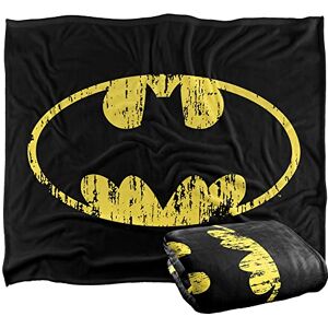 LOGOVISION BATMAN Classic Logo Distressed Officially Licensed Silky Touch Super Soft Throw Blanket 152 x 127 cm LOGOVISION BATMAN Classic Logo Distressed Officially Licensed Silky Touch Super Soft Throw Blanket 152 x 127 cm