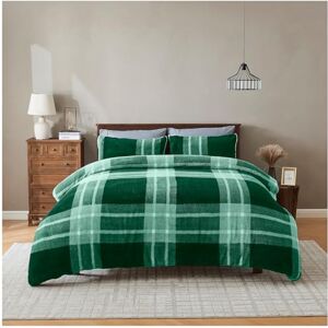 GC GAVENO CAVAILIA Fleece Bedding King Size Duvet Set Faux Fur Teddy Duvet Cover with Pillow Cases Warm, Soft Geometric Bedding & Linen Breathable Fluffy Quilt Covers (230x220), Dark Green GC GAVENO CAVAILIA Fleece Bedding King Size Duvet Set Faux Fur Teddy Duvet Cover with Pillow Cases Warm, Soft Geometric Bedding & Linen Breathable Fluffy Quilt Covers (230x220), Dark Green