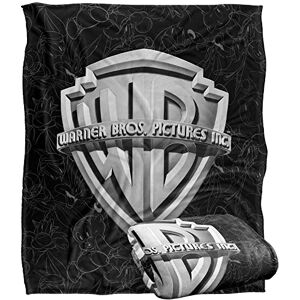 LOGOVISION LOONEY TUNES WB 100: Blanket, 152 x 127 cm WB Shield Background Silky Touch Super Soft Throw Blanket LOGOVISION LOONEY TUNES WB 100: Blanket, 152 x 127 cm WB Shield Background Silky Touch Super Soft Throw Blanket