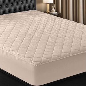 Utopia Bedding Quilted Mattress Protector, Breathable Mattress Pad, Deep Fitted Mattres Cover (Beige, Twin 99 x 190 + 40 cm (Pack of 1)) Utopia Bedding Quilted Mattress Protector, Breathable Mattress Pad, Deep Fitted Mattres Cover (Beige, Twin 99 x 190 + 40 cm (Pack of 1))