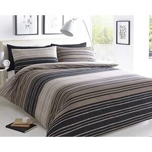 Pieridae Textured Stripe Brown Duvet Cover & Pillowcase Set Bedding Quilt Case - Bedding Set Pieridae Textured Stripe Brown Duvet Cover & Pillowcase Set Bedding Quilt Case - Bedding Set