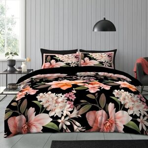 GC GAVENO CAVAILIA Floral Duvet Cover Double 3 Piece Botanical Microfiber Bedding Black Duvet Cover Sets With Pillow Cases Super Soft Washable & Reversible Plain Quilt Cover Set (200x200 Cm) GC GAVENO CAVAILIA Floral Duvet Cover Double 3 Piece Botanical Microfiber Bedding Black Duvet Cover Sets With Pillow Cases Super Soft Washable & Reversible Plain Quilt Cover Set (200x200 Cm)