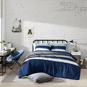 Nautica Queen Comforter Set, Reversible Bedding with Matching Shams, Home Decor for All Seasons (Heathered Block Grey, Queen) Nautica Queen Comforter Set, Reversible Bedding with Matching Shams, Home Decor for All Seasons (Heathered Block Grey, Queen)