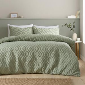 Catherine Lansfield Jacob Geo Soft Touch Super King Duvet Cover Set with Pillowcases Sage Green Catherine Lansfield Jacob Geo Soft Touch Super King Duvet Cover Set with Pillowcases Sage Green