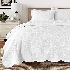 Cozy Line Home Fashions Victorian Medallion Solid White Embossed 100% Cotton Bedding Quilt Set,Reversible Bedspread, Coverlet (Blantyre White, King 3 Piece) Cozy Line Home Fashions Victorian Medallion Solid White Embossed 100% Cotton Bedding Quilt Set,Reversible Bedspread, Coverlet (Blantyre White, King 3 Piece)