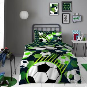 GC GAVENO CAVAILIA Football Duvet Cover Set (135 x 200 cm), Reversible Geomtric Kids Bedding Sets With Pillowcase, Polycotton Quilt Cover Single Bed, Soft Comforter Covers, Green GC GAVENO CAVAILIA Football Duvet Cover Set (135 x 200 cm), Reversible Geomtric Kids Bedding Sets With Pillowcase, Polycotton Quilt Cover Single Bed, Soft Comforter Covers, Green