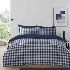GC GAVENO CAVAILIA Gingham Check Double Duvet Set Microfiber Tartan Check Bedding Double Bed Set With Pillow Cases Hypoallergenic & Machine Washable Reversible Quilt Covers Bed Set, Blue GC GAVENO CAVAILIA Gingham Check Double Duvet Set Microfiber Tartan Check Bedding Double Bed Set With Pillow Cases Hypoallergenic & Machine Washable Reversible Quilt Covers Bed Set, Blue