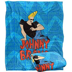 Trevco Johnny Bravo Logo Repeat Silky Touch Super Soft Throw Blanket 152 X 127 cm, White Trevco Johnny Bravo Logo Repeat Silky Touch Super Soft Throw Blanket 152 X 127 cm, White