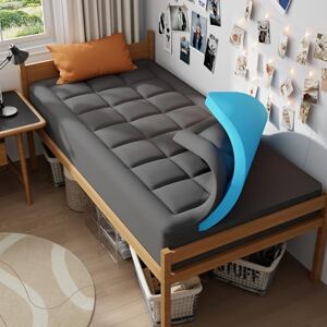 ELEMUSE Gray Memory Foam Mattress Topper with Fluffy Pillow Top Cover, Mattress Topper Single Bed for Back Pain Relief, with OEKO-TEX & CertiPUR-US (Single Size-90x190cm) ELEMUSE Gray Memory Foam Mattress Topper with Fluffy Pillow Top Cover, Mattress Topper Single Bed for Back Pain Relief, with OEKO-TEX & CertiPUR-US (Single Size-90x190cm)