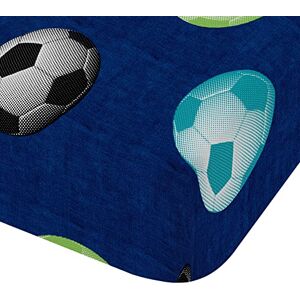 Catherine Lansfield Football Blue Fitted Sheet and Pillowcase White 140x200+50x80(2) Catherine Lansfield Football Blue Fitted Sheet and Pillowcase White 140x200+50x80(2)
