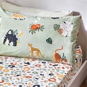 furn. little Wildlife Animal Print Fitted Bed Sheet, Multi/Green furn. little Wildlife Animal Print Fitted Bed Sheet, Multi/Green
