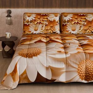 PETTI Artigiani Italiani Winter Quilt, Winter Duvet, Double Sided Quilt, Solid Colour and Digital Floral Print 05 2, 100% Microfibre, Made in Italy PETTI Artigiani Italiani Winter Quilt, Winter Duvet, Double Sided Quilt, Solid Colour and Digital Floral Print 05 2, 100% Microfibre, Made in Italy