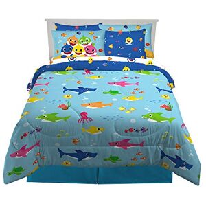 Franco Duvet and Sheet Set with Sham, microfiber, Baby Shark, 7 Piece Full Size Franco Duvet and Sheet Set with Sham, microfiber, Baby Shark, 7 Piece Full Size