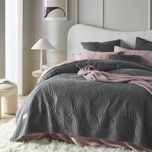 ROOM99 Feel Elegant Dark Grey Bedspread 170 x 210 cm - Bedspread ROOM99 Feel Elegant Dark Grey Bedspread 170 x 210 cm - Bedspread