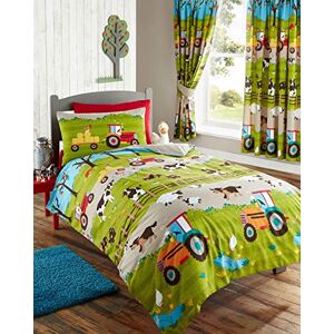 Kampala Hill Homespace Direct On The Farm Duvet Cover Set Kids Duvet Cover Set Farmyard Animals Easy Care Bedding Childrens Tractor Bed Linen with Pillowcases Single Kampala Hill Homespace Direct On The Farm Duvet Cover Set Kids Duvet Cover Set Farmyard Animals Easy Care Bedding Childrens Tractor Bed Linen with Pillowcases Single