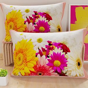 PETTI Artigiani Italiani Bed Pillowcases, Pair of Pillowcases 50 x 80 cm, Pillow Case, Hypoallergenic Microfibre Pillowcases, Made in Italy, Yellow Floral Pillowcases PETTI Artigiani Italiani Bed Pillowcases, Pair of Pillowcases 50 x 80 cm, Pillow Case, Hypoallergenic Microfibre Pillowcases, Made in Italy, Yellow Floral Pillowcases