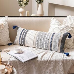 BlissBlush Navy Dark Blue Boho Lumbar Pillow Cover - Pillow Cover BlissBlush Navy Dark Blue Boho Lumbar Pillow Cover - Pillow Cover