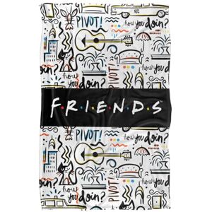 LOGOVISION Friends Let's Be Friends Pattern Super Soft Snuggle Blanket with Silky Touch 91 x 147 cm LOGOVISION Friends Let's Be Friends Pattern Super Soft Snuggle Blanket with Silky Touch 91 x 147 cm