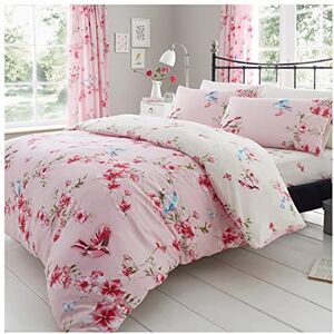 GC GAVENO CAVAILIA Floral 1x Duvet Covers King Size With Matching 2x Pillow Cases, Reversible Botanical Bedding Set, Super Soft Birds Quilt Bed Cover Set, Pink GC GAVENO CAVAILIA Floral 1x Duvet Covers King Size With Matching 2x Pillow Cases, Reversible Botanical Bedding Set, Super Soft Birds Quilt Bed Cover Set, Pink
