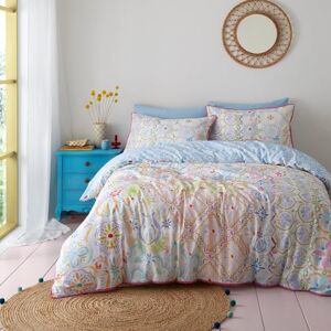 Appletree Rainbow Paisley Duvet Cover Super King Size (260 x 220cm) 100% Cotton 2 Pillowcases Pink Piped Edge Multi-Coloured Botanical Flower Bedding Pastel Bohemian Style Appletree Rainbow Paisley Duvet Cover Super King Size (260 x 220cm) 100% Cotton 2 Pillowcases Pink Piped Edge Multi-Coloured Botanical Flower Bedding Pastel Bohemian Style