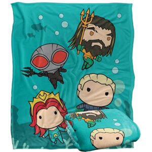 LOGOVISION AQUAMAN and The Lost Kingdom Blanket, 152 x 127 cm Chibi Action Silky Touch Super Soft Throw Blanket LOGOVISION AQUAMAN and The Lost Kingdom Blanket, 152 x 127 cm Chibi Action Silky Touch Super Soft Throw Blanket
