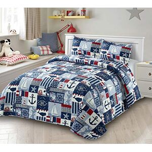 Zone Collection Bedspread Coverlet Kids/Teens Anchor Sailboat Seahorse Starfish Whale Turtle Stars Steering Wheel Helm Nautical Dark Blue Light Blue Red White New # My Anchor (Twin) Zone Collection Bedspread Coverlet Kids/Teens Anchor Sailboat Seahorse Starfish Whale Turtle Stars Steering Wheel Helm Nautical Dark Blue Light Blue Red White New # My Anchor (Twin)