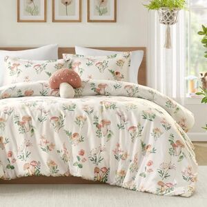 Intelligent Design Queen Comforter Set, Whimsical Floral & Mushroom Cottage Design, Microfiber Lightweight All Seasons Down Alternative Bedding, Sham & Décor Pillow, Gwen, Full/Queen Green 4 Piece Intelligent Design Queen Comforter Set, Whimsical Floral & Mushroom Cottage Design, Microfiber Lightweight All Seasons Down Alternative Bedding, Sham & Décor Pillow, Gwen, Full/Queen Green 4 Piece