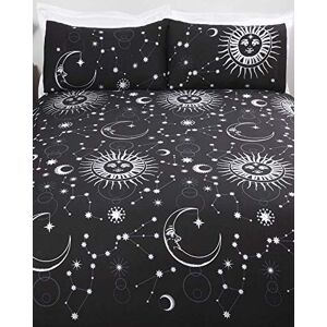 Rapport Home Celestial Duvet Cover Bed Set, Polycotton, Black, 3pcs, King Rapport Home Celestial Duvet Cover Bed Set, Polycotton, Black, 3pcs, King