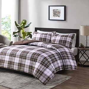 Madison Park Essentials Parkston Plaid Comforter, Matching Sham, 3M Scotchguard Stain Release Cover, Hypoallergenic All Season Bedding-Set, Full/Queen, Brown, 3 Piece Madison Park Essentials Parkston Plaid Comforter, Matching Sham, 3M Scotchguard Stain Release Cover, Hypoallergenic All Season Bedding-Set, Full/Queen, Brown, 3 Piece