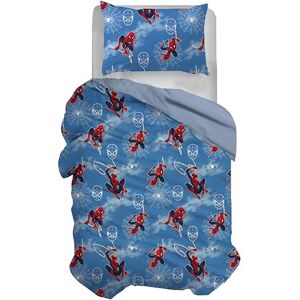 hermet Spiderman, Single Duvet Cover Set, Cotton, Blue, 155 x 200 cm, Pillowcase 50 x 80, Marvel, Disney, 100 Percent Cotton, Official Product hermet Spiderman, Single Duvet Cover Set, Cotton, Blue, 155 x 200 cm, Pillowcase 50 x 80, Marvel, Disney, 100 Percent Cotton, Official Product