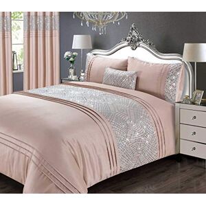 Rapport Home Rapport Sequin Duvet Cover Bed Set, Blush, Single Rapport Home Rapport Sequin Duvet Cover Bed Set, Blush, Single